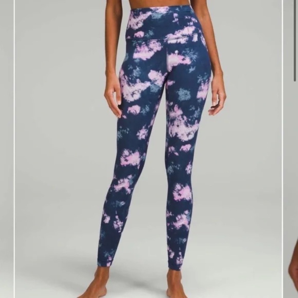 Lululemon Align High-Rise Pant 28" Circulate Tie Dye Mineral Blue 45349